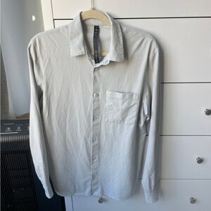 lululemon athletica Light Gray Long-Sleeve Button-Up Shirt